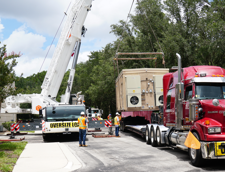 Loading Data Center on Truck