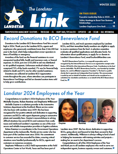 The Landstar Link Newsletter, Winter 2025