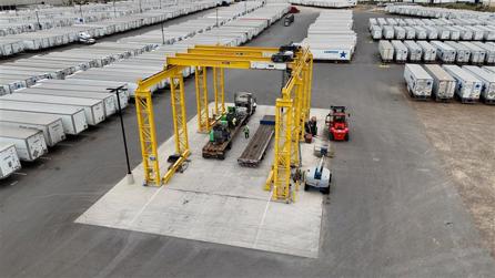 Heavy Haul Transloading Crane at Landstar's Cross-Border Facility