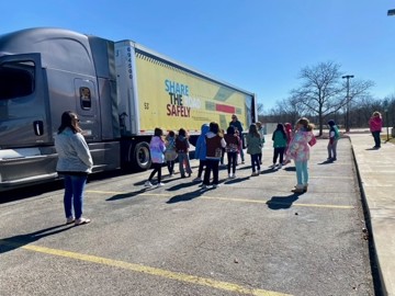 Girl Scouts Learn Trucking